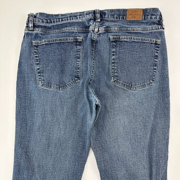 Old Navy Low Rise Bootcut Women's size 10 Long  Dark Wash Blue Denim Jeans - Picture 4 of 4